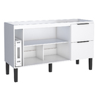 Balcão De Pia De Cozinha 144 Cm 3 Portas 2 Gavetas Sem Tampo