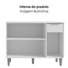 Balcão De Pia E Aéreo Cozinha 105cm Cinza Fosco Sem Tampo