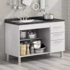 Balcão De Pia Gêmeos 1,20 - Branco