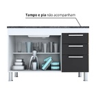 Balcão De Pia Gêmeos 1,20 - Branco/preto