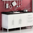 Balcão De Pia Gêmeos 1,50 - Branco