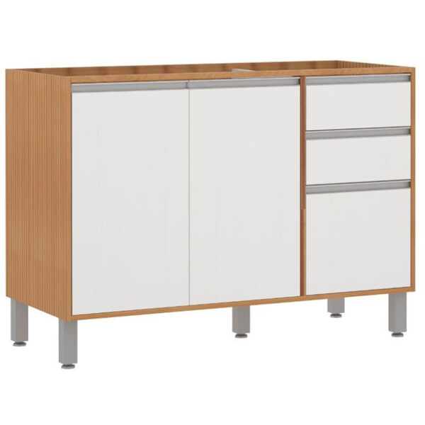 Balcão De Pia Luciane 2 Portas 3 Gavetas Ella