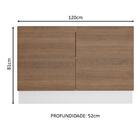 Balcão De Pia Madesa Stella 2 Portas - Branco/rustic