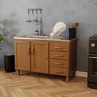 Balcão De Pia Para Cozinha 120 Cm 2 Portas 4 Gavetas Frida Im