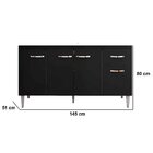 Balcão De Pia Para Cozinha 150 Cm Graziela 4 Portas 1 Gaveta