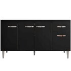 Balcão De Pia Para Cozinha 150 Cm Graziela 4 Portas 1 Gaveta