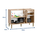 Balcão De Pia Para Cozinha Com 2 Portas E 3 Gavetas Be Mobili