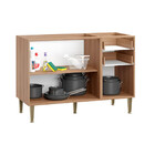 Balcão De Pia Para Cozinha Com 2 Portas E 3 Gavetas Be Mobili