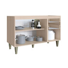 Balcão De Pia Para Cozinha Com 2 Portas E 3 Gavetas Be Mobili