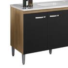 Balcão De Pia Sem Tampo 120 Cm 3 Portas 1 Gaveta Graziela Amê