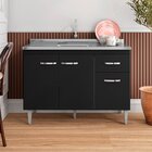 Balcão De Pia Sem Tampo 120 Cm 3 Portas 1 Gaveta Graziela Pre