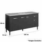 Balcão De Pia Sem Tampo 150 Cm 4 Portas 1 Gaveta Graziela Amê