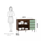 Balcão De Pia Sem Tampo Para Cozinha 120cm 2 Portas 4 Gavetas