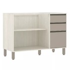 Balcão De Pia Sem Tampo Para Cozinha 120cm 2 Portas De Abrir