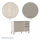 Balcão De Pia Sem Tampo Para Cozinha 120cm 2 Portas De Abrir