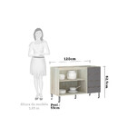 Balcão De Pia Sem Tampo Para Cozinha 120cm 2 Portas E 4 Gavet