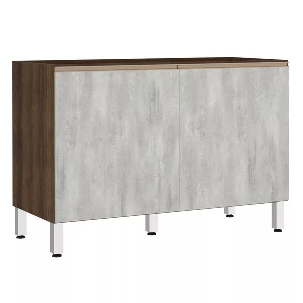 Balcão De Pia Sem Tampo Para Cozinha 120cm 2 Portas Jade Luci