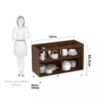 Balcão De Pia Sem Tampo Para Cozinha 120cm 2 Portas Jade Luci