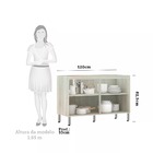 Balcão De Pia Sem Tampo Para Cozinha 120cm 2 Portas Luci Luci