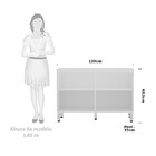 Balcão De Pia Sem Tampo Para Cozinha 120cm 2 Portas Pérola Lu