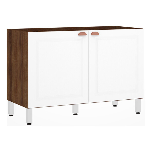 Balcão De Pia Sem Tampo Para Cozinha 120cm 2 Portas Safira Lu