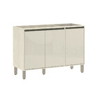 Balcão De Pia Sem Tampo Para Cozinha 120cm 3 Portas De Abrir