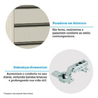 Balcão De Pia Sem Tampo Para Cozinha 120cm 3 Portas De Abrir