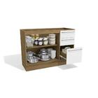 Balcão De Pia Suprema 2 Portas 3 Gavetas Freijó/branco 120cm