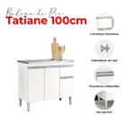 Balcão De Pia Tatiane 100cm Branco Brilho - Ajl
