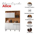 Balcão De Pia Tatiane 120cm E Armário Cozinha Kit Alice Amênd