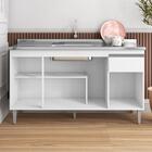 Balcão De Pia Tatiane 145 Cm Branco Brilho - Ajl