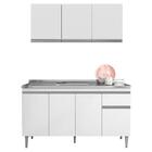 Balcão De Pia Tatiane 145 Cm E Armário Aéreo Andréia 3 Portas