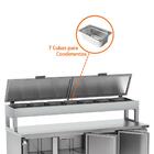 Balcão De Serviço Refrigerado Condimentador 200cm Com 7 Cubas