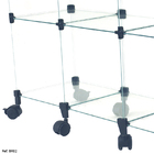 Balcão De Vidro Com Rodízios - 0,90 X 1.00 X 0,30