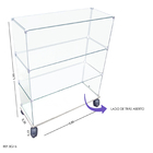 Balcão De Vidro Vitrine Modulado Caixa Mdf Branco 0,80 X 1,00