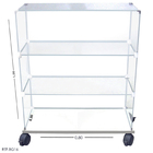 Balcão De Vidro Vitrine Modulado Caixa Mdf Branco 0,80 X 1,00