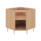 Balcão Ditália Aspen Canto C/ Tampo Carv/branco Cd-106