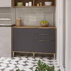 Balcão Divina 120 Cm Para Cozinha Com 2 Portas E 2 Gavetas