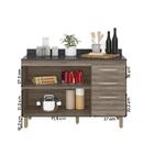 Balcão Doce 118cm Com 02 Portas E 03 Gavetas