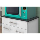 Balcão Duplo 2 Portas 1 Gaveta Com Pés Isis Branco Uv/branco