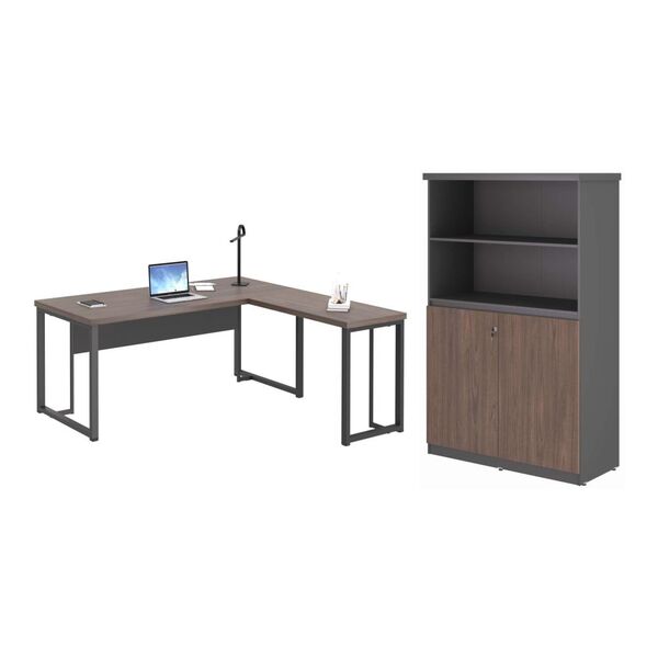 Balcao E Mesa Em L Afrodite Freijó Preto