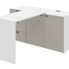 Balcão E Mesa Retrátil Branco E Pecan 2 Em 1 Brixton - Save S