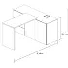 Balcão E Mesa Retrátil Pecan E Freijó 2 Em 1 Brixton - Save S