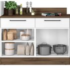 Balcão Em Aço 120cm 2 Portas 2 Gavetas E Tampo Mdp Exclusive