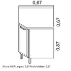 Balcão Em Aço Ângulo 1 Porta Tarsila Itatiaia Branco Neve