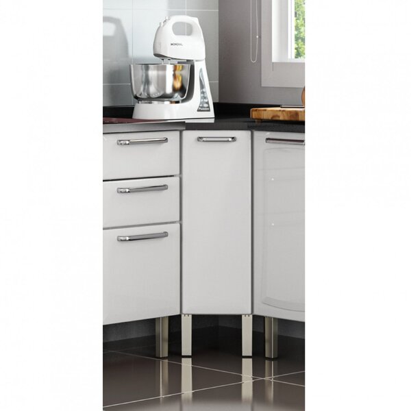 Balcão Em Aço Ângulo 1 Porta Tarsila Itatiaia Branco Neve