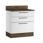 Balcão Em Aço Com Tampo 3 Gavetas Exclusive Itatiaia Branco M