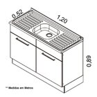 Balcão Em Aço De Cozinha Com Pia Inox 2 Portas Rodapé Exclusi