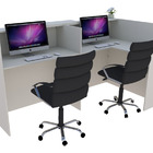 Balcão Em L Recepção Caixa 170cm Branco - Linha Premium  1.1