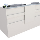 Balcão Em L Recepção Caixa 180cm Branco - Linha Premium  1.1